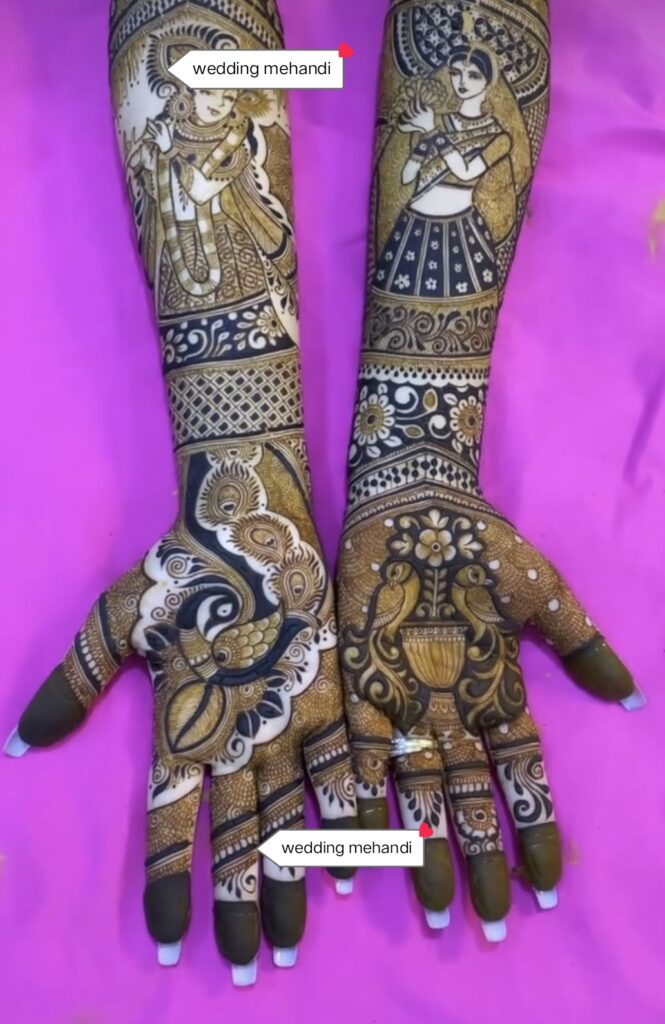 bride mehndi design